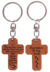 [GK04-181] Keyring Mahogany Cross Footprints