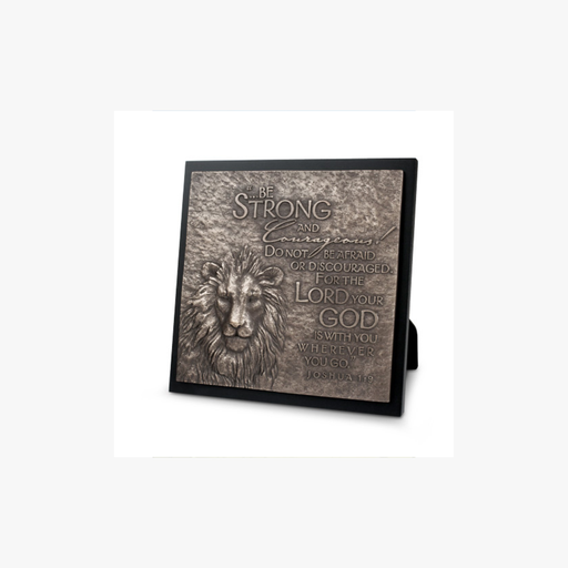 [11710L] Sculpture Plaque Lion Resin