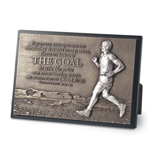 [20755L] Moments of Faith Plaque Goal Runner Resin