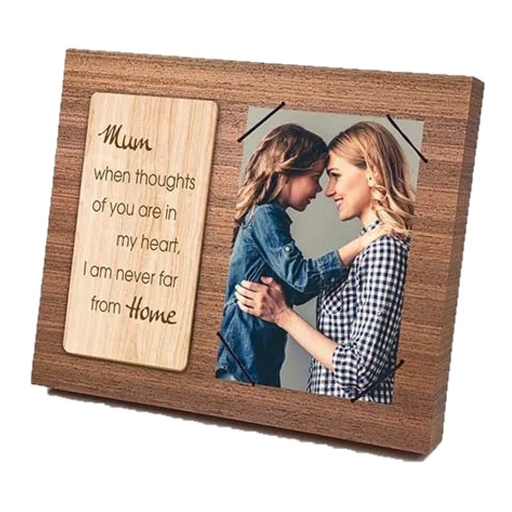 [SS86206-MM] Photo Frame Mum When Thoughts Wooden Frame