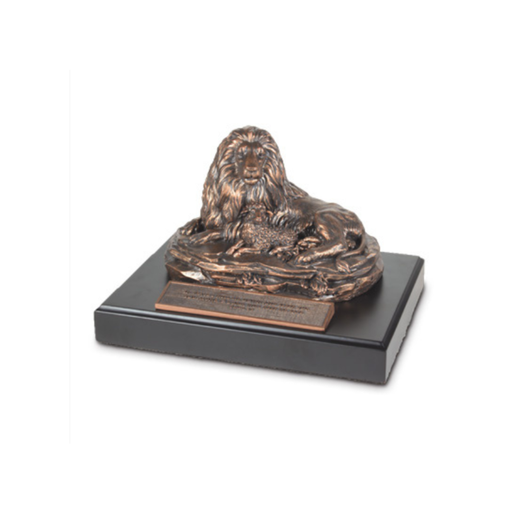 [20131L] Sculpture Lion and Lamb Resin