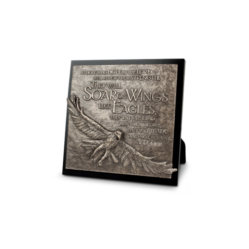 [11700L] Sculpture Plaque Eagle Resin