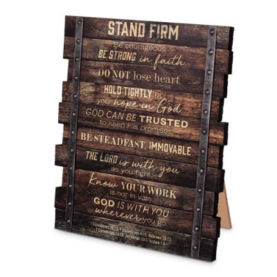 [45033L] Industrial Plaque Stand Firm MDF