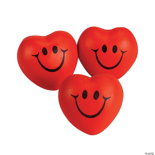 [12/689] Stress Ball Smile Face Heart