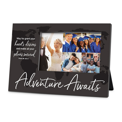 [16133L] Photo Frame MDF Adventure Awaits