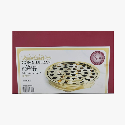 [081407011134] Communion Cup Tray Brasstone