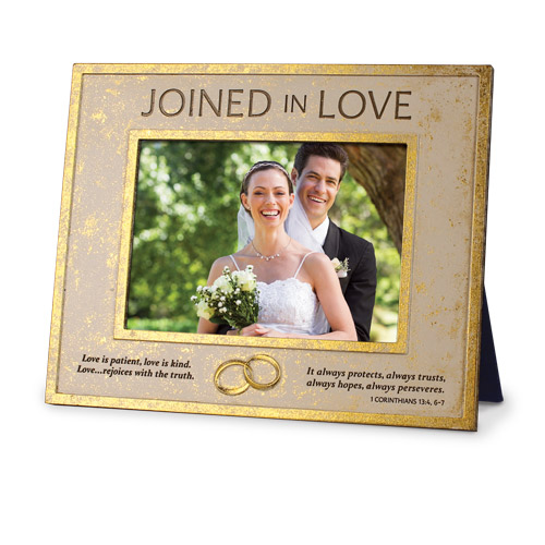 [17988L] Frame Cast Stone Joined In Love 26x21 cm