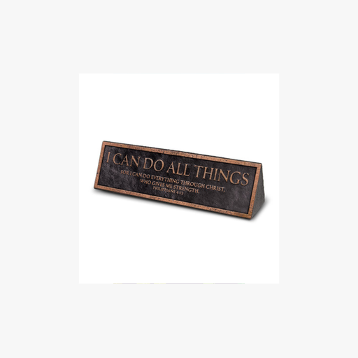 [11589L] Desktop Reminder Plaque I Can Do All Things