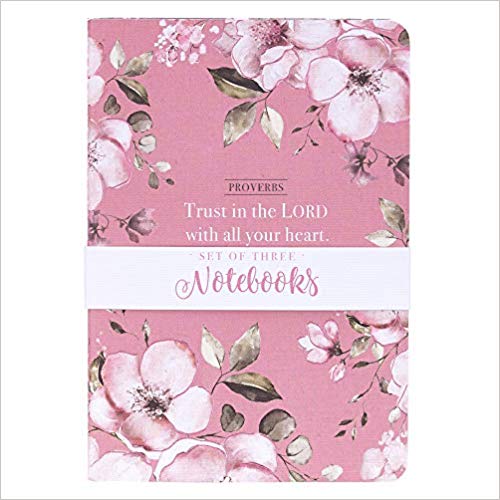 [NBS026] Notebook Set Trust Proverbs 3:5 Pink Floral