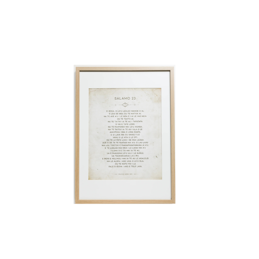 [FS12CL21] Plaque A1 Samoan Psalm 23 Natural Frame