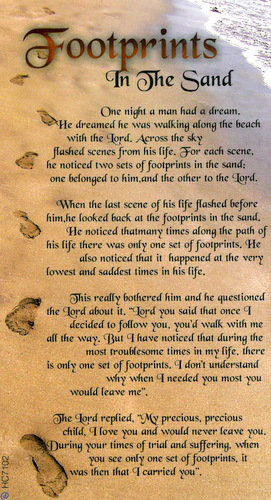 [HC7102] Holy Card: Footprints