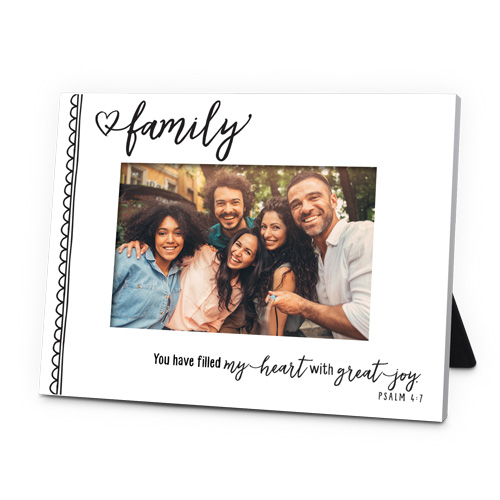 [17071L] Photo Frame Artisan Family Psalm 4:7