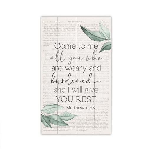 [PNL0937] Pallet Decor Come To Me All You Who Are Weary