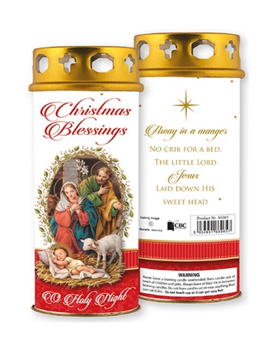 [CA86965] Candle Christmas Blessings 162mm x 62mm