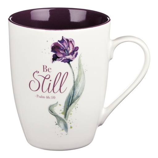 [MUG687] Mug Be Still Purple Flower