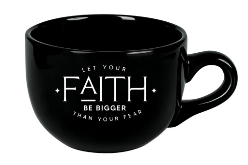 [5070] Jumbo Mug Let Your Faith Black