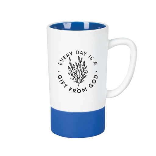 [5059] Mug Slender Silicone Every Day Is A Gift Blue