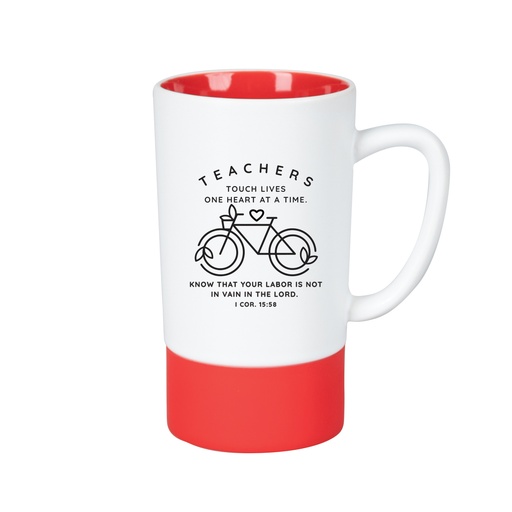[5066] Mug Slender Silicone Teachers Red