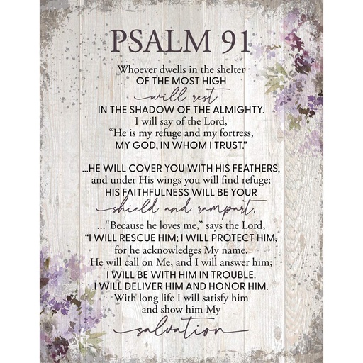 [5452] Plaque Psalm 91 Big Board