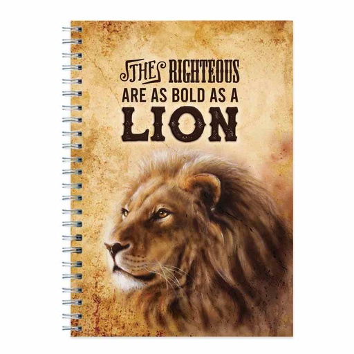 [SEWH5672-FM] Journal Righteous Bold As The Lion Wirebound
