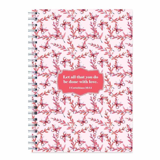 [SEWH5673-FM] Journal Let All That You Do Done In Love Wirebound