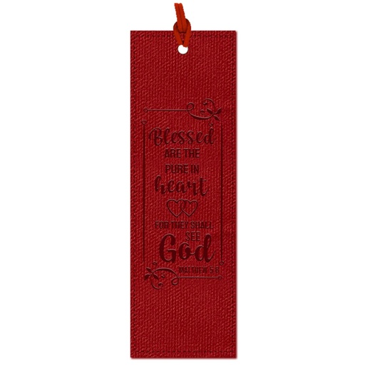 [SELBM5932-FM] BMK Luxleather Blessed Are The Pure In Heart Red