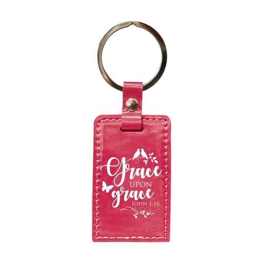 [SELKC5932-FM] Keyring Grace Upon Grace Iridescent Pink