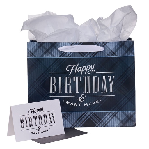 [GBA304] Gift Bag Happy Birthday Navy Large