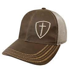 [612978545966] Cap Cross Shield Brown/Cream