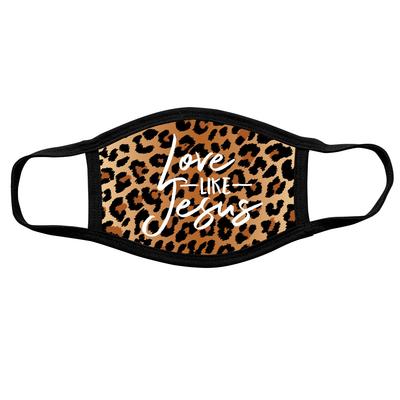 [MSK3673] Face Mask Adult Love Like Jesus Leopard