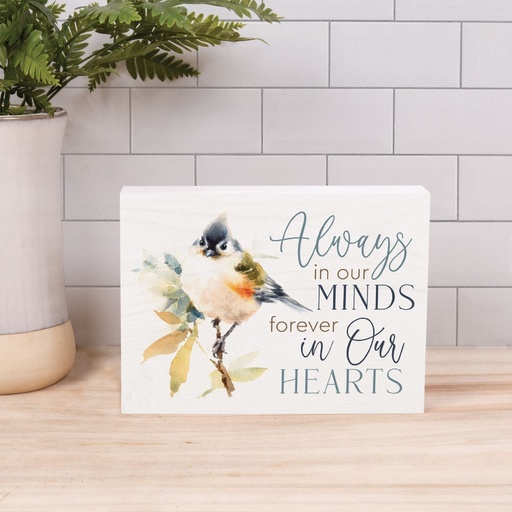 [BHB0605] Word Block Always In Our Minds Wood
