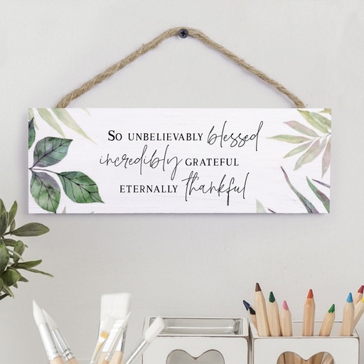 [HPS0111] Hanging Sign So Unbelievably Blessed