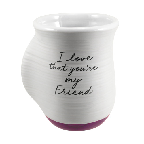 [18862L] Handwarmer Mug I Love That You're My Friend Purple