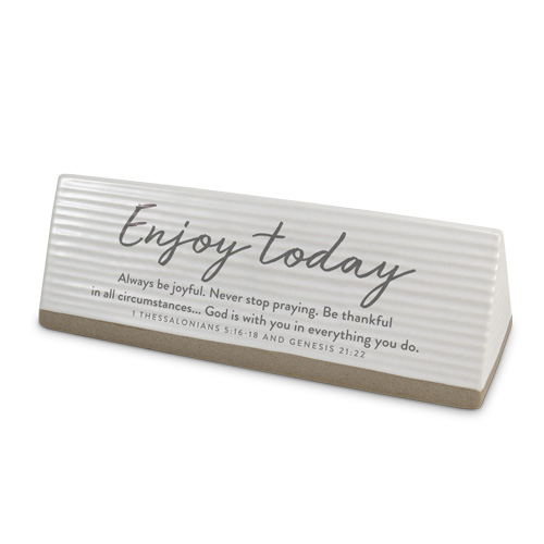 [40282L] Reminder Plaque Enjoy Today Ceramic