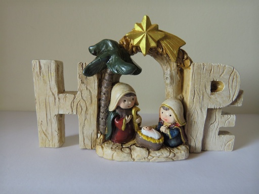 [SG1002] Hope Nativity Word Ornament