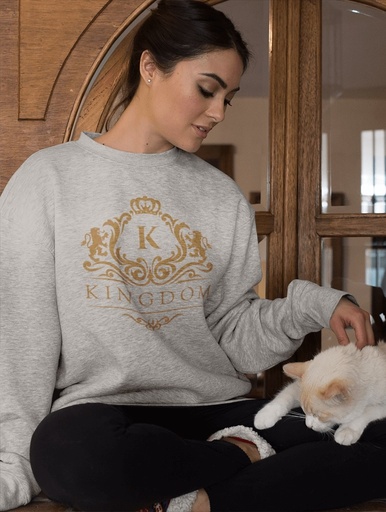 [CREW3GMGI] Crew Neck Kingdom Grey Medium Gold Ink
