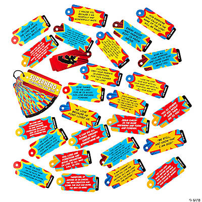 [13982894] Kids Superhero Scriptures On A Ring