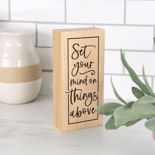 [BBS0012] Block Décor Set Your Mind On Things Above Wood