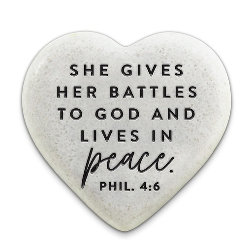 [40743L] Cast Stone Heart She Lives In Peace