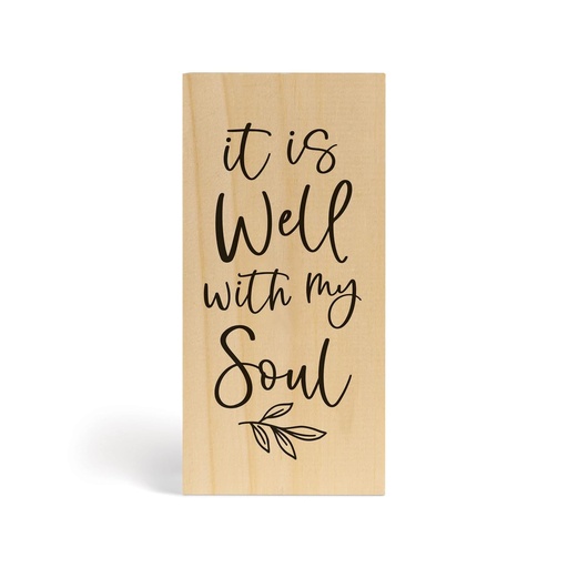 [BBS0011] Block Décor It Is Well With My Soul Wood