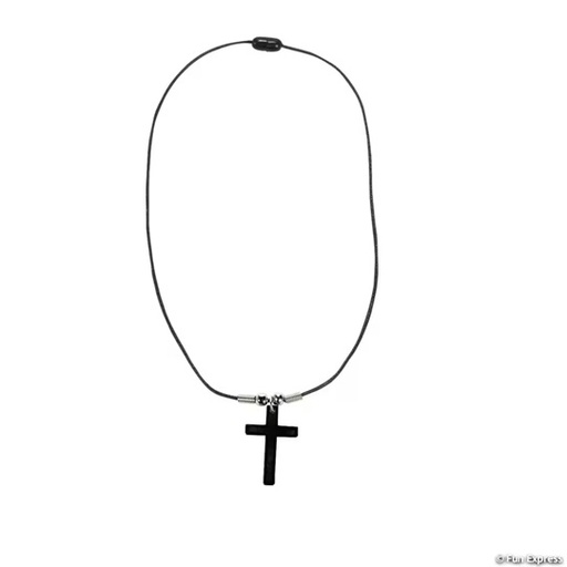 [24/614SINGLE] Cross Necklace Hematite