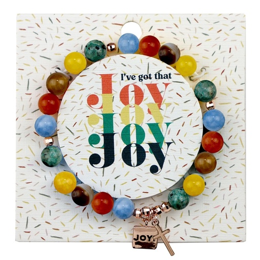 [GTBJ105] Bracelet I've Got That Joy Multicoloured Stones w/C
