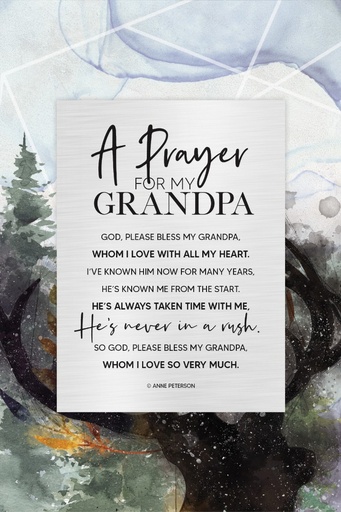 [8019] Plaque A Prayer For My Grandpa MDF
