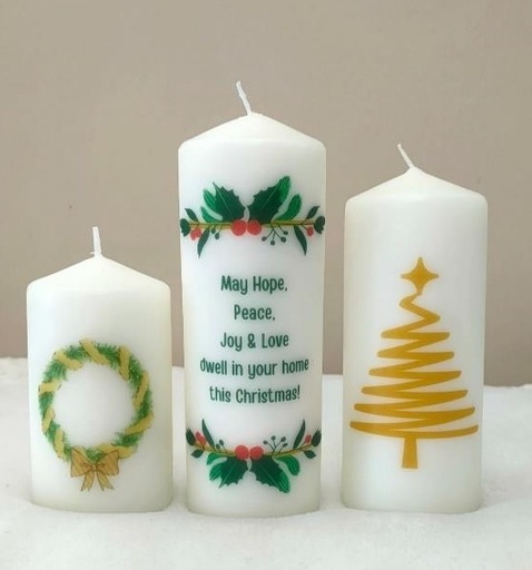 [CHRSET073] Christmas Candle Set A Christmas Message