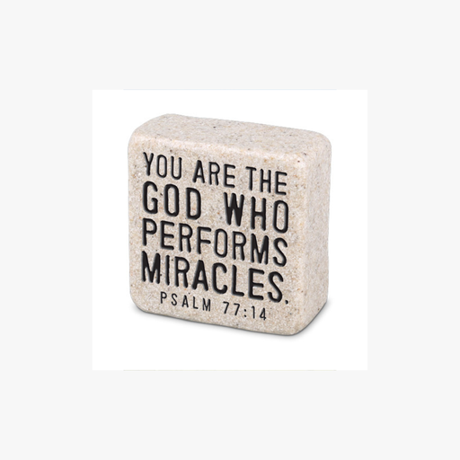 [40769L] Scripture Stone Miracles Cast Stone