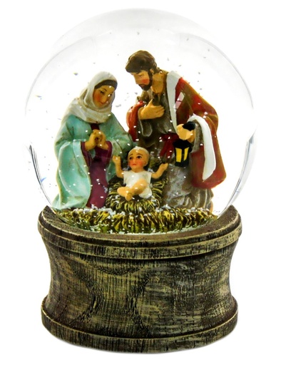 [GW223] Snow Globe Musical Nativity Scene