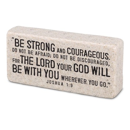 [40609L] Scripture Block Strong and Courageous