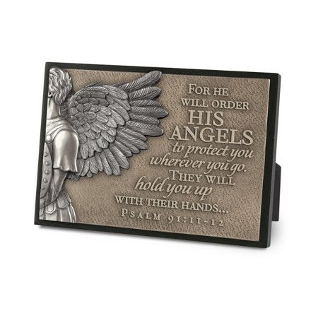 [20773L] Moments of Faith Plaque Angel Resin