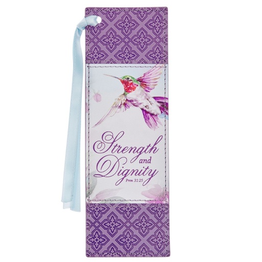 [BMF175] PageMarker Strength And Dignity Purple Faux Leath