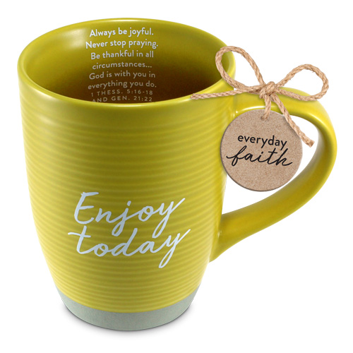 [18663L] Mug Enjoy Today Yellow Raw Bottom